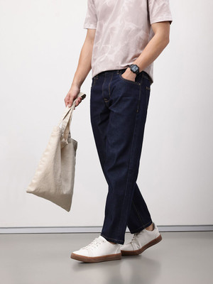ether Tapered Fit Men Dark Blue Jeans
