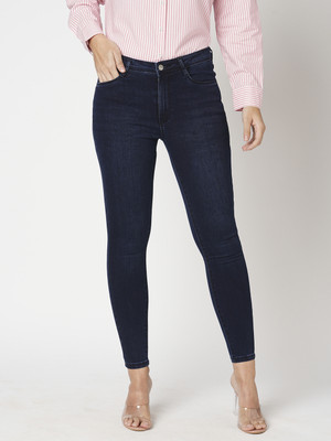 Kraus Jeans Women Dark Blue Sky High-Rise Skinny Fit Jeans Skinny Women Dark Blue Jeans