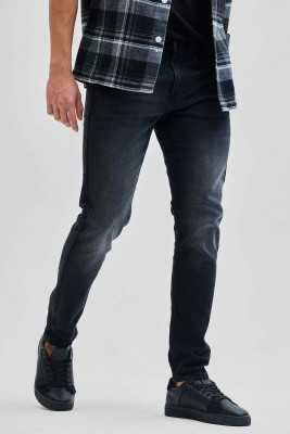 Snitch Tapered Fit Men Grey Jeans