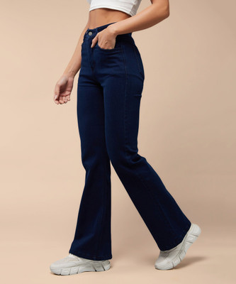 DOLCE CRUDO Boot-Leg Women Dark Blue Jeans