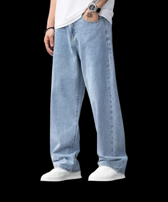 Playfeel Loose Fit Men Light Blue Jeans