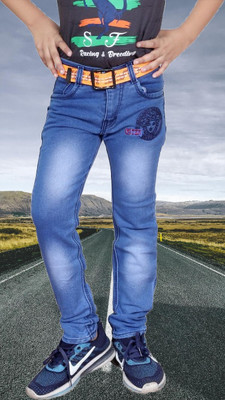 LAHSUAAK Regular Boys Light Blue Jeans
