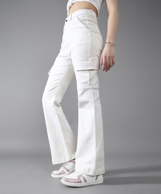 DOLCE CRUDO Loose Fit Women White Jeans