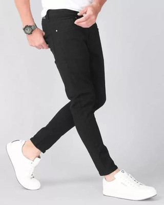 Creatywitty Slim Men Black Jeans