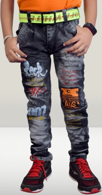 LAHSUAAK Regular Boys Black Jeans