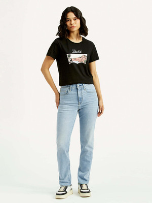 LEVI'S Straight Fit Women Light Blue Jeans