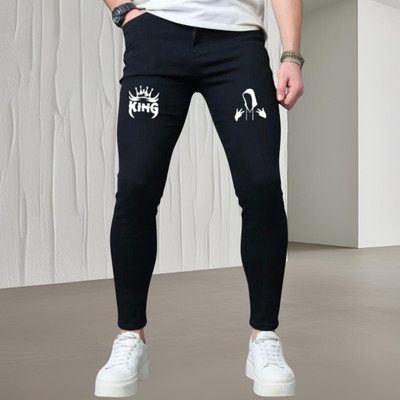 YZ CREATION Slim Men Black Jeans