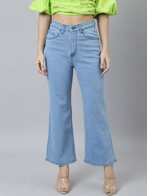 BOTUMQUTE Flared Women Light Blue Jeans