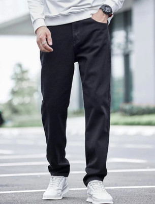 Wanted Straight Fit Men Black Jeans
