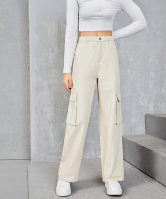 NUCOUTHS the style you love Loose Fit Women White Jeans