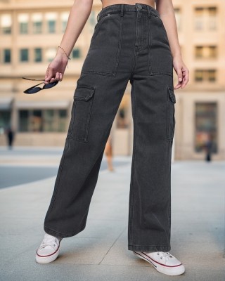 BEWAKOOF Flared Women Grey Jeans