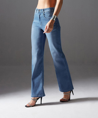 Miss Chase Boot-Leg Women Blue Jeans