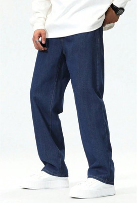 PODGE Loose Fit Men Dark Blue Jeans