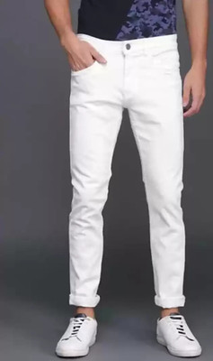 mevan Slim Men White Jeans
