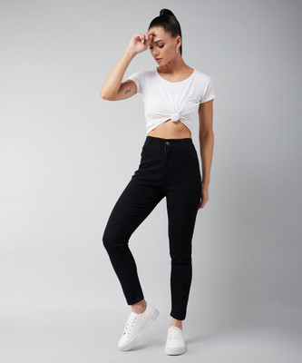 DOLCE CRUDO Skinny Women Black Jeans