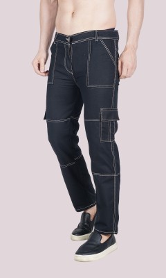 Flaring Tapered Fit Men Black Jeans