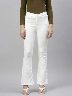 Showoff Boot-Leg Women White Jeans