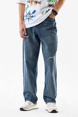 Snitch Loose Fit Men Blue Jeans