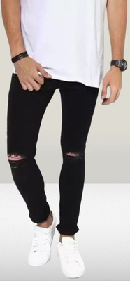 POKHINDA Tapered Fit Men Black Jeans