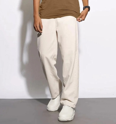 Zaba Denim Loose Fit Men White Jeans