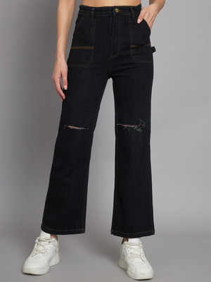GUTI Flared Women Black Jeans