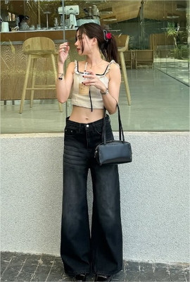 HARSHA CORPORATION Relaxed Fit Women Black Jeans