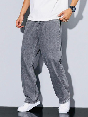 Tissu Amour Loose Fit Men Grey Jeans