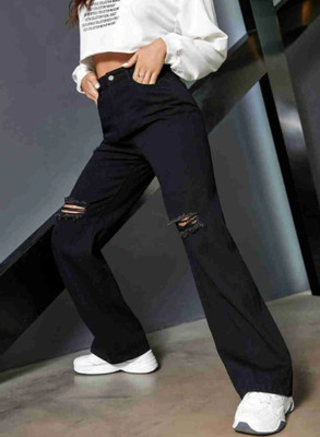 HouseOfCommon Boot-Leg Women Black Jeans
