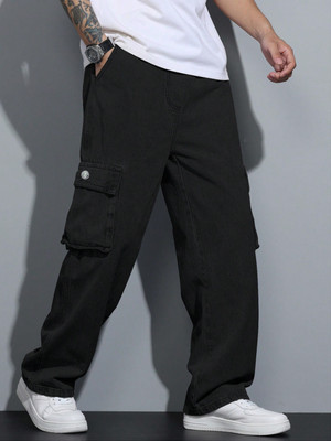 Masterly Weft Regular Men Black Jeans