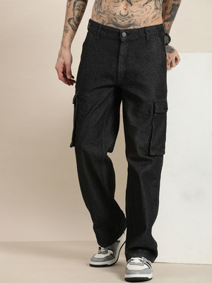 HERE&NOW Regular Men Black Jeans