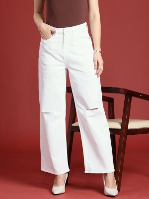 all about you Straight Fit Women White Jeans