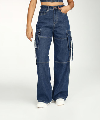 TARAMA Flared Women Dark Blue Jeans