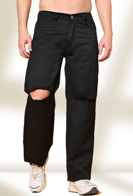 Jeancherry Loose Fit Men Black Jeans