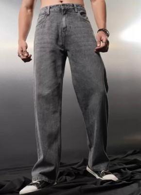 Playfeel Loose Fit Men Grey Jeans