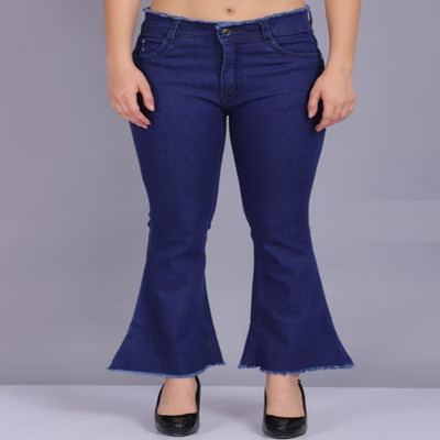 Perfect Outlet Flared Women Blue Jeans