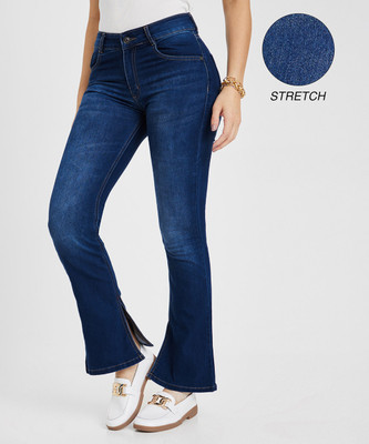 Miss Chase Boot-Leg Women Blue Jeans