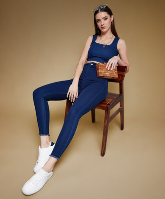 Miss Chase Skinny Women Dark Blue Jeans
