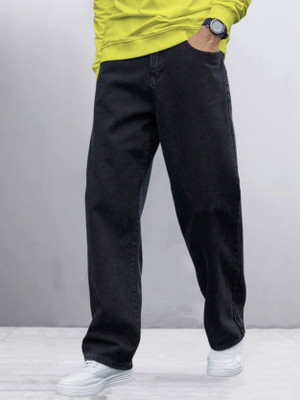 FUDE PRIDE Loose Fit Men Black Jeans