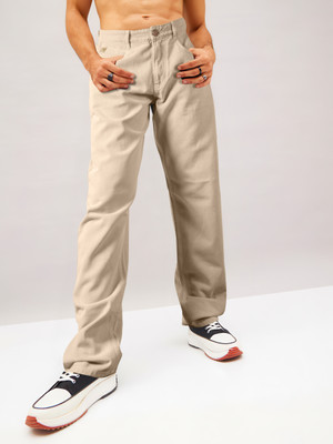 JUST BLACK Loose Fit Men Beige Jeans