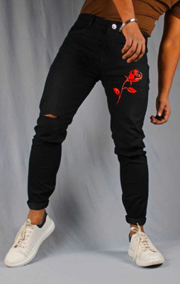 Creatywitty Slim Men Black Jeans