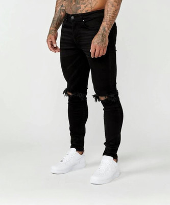 Creatywitty Slim Men Black Jeans