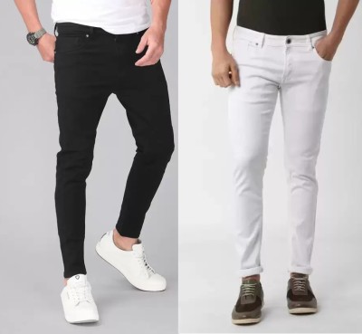 MAVI Fashion Slim Men Black, White Jeans(Pack of 2)