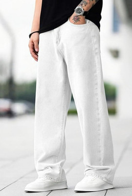 DASHING FIT Boyfriend Men White Jeans