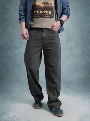 Roadster Tapered Fit Men Green Jeans