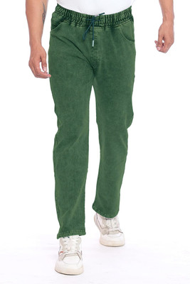 Vastriq Jogger Fit Men & Women Green Jeans