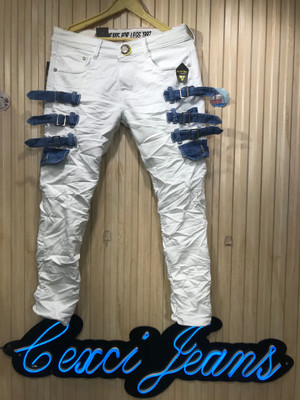 CEXCI Slim Men White Jeans