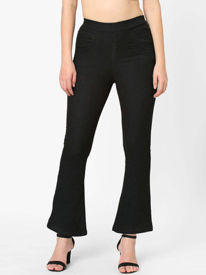 Kraus Jeans Women High-Rise Flare Jeans Flared Women Black Jeans