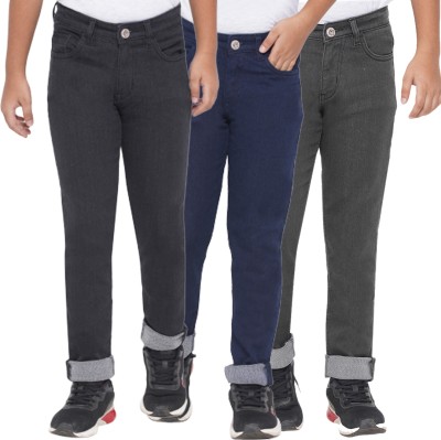 Dais Multicolor Strechable Jeans For Slim Boys Black, Dark Blue, Green Jeans(Pack of 3)