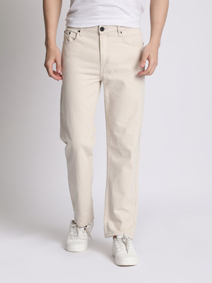 Roadster Straight Fit Men Beige Jeans