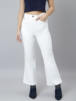 Purpleparka Flared Women White Jeans